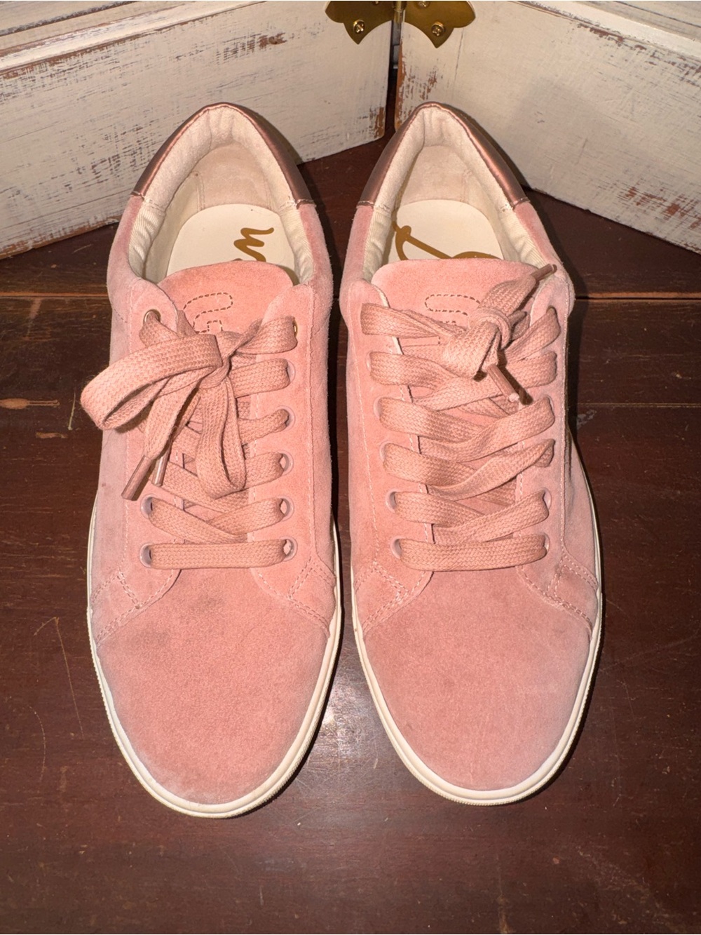 Sam Edelman Pink Suede Velvet Sneakers Size 8.5